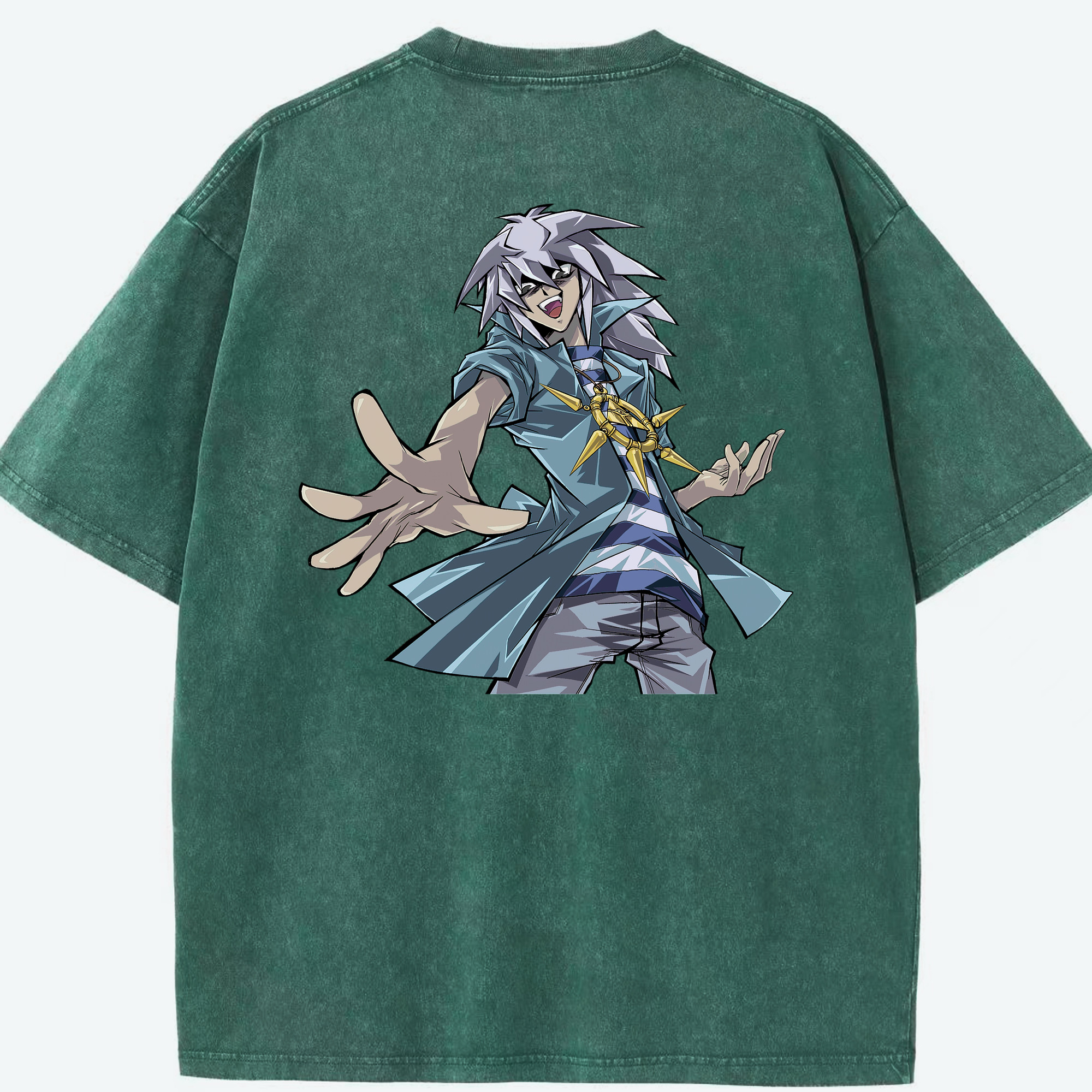 （画像用） 遊☆戯☆王 Yu-Gi-Oh! 綿100% ヴィンテージ風 半袖Tシャツ（背面プリント）